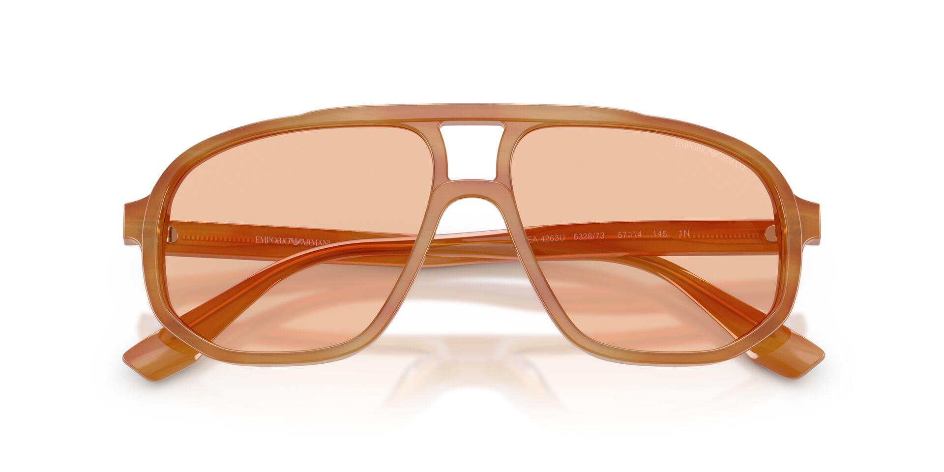 Emporio Armani EA 4263-U 6328/73 1N 0EA4263U Sunglass Light Brown Male Full Sunglass — Light Brown frame — view 7