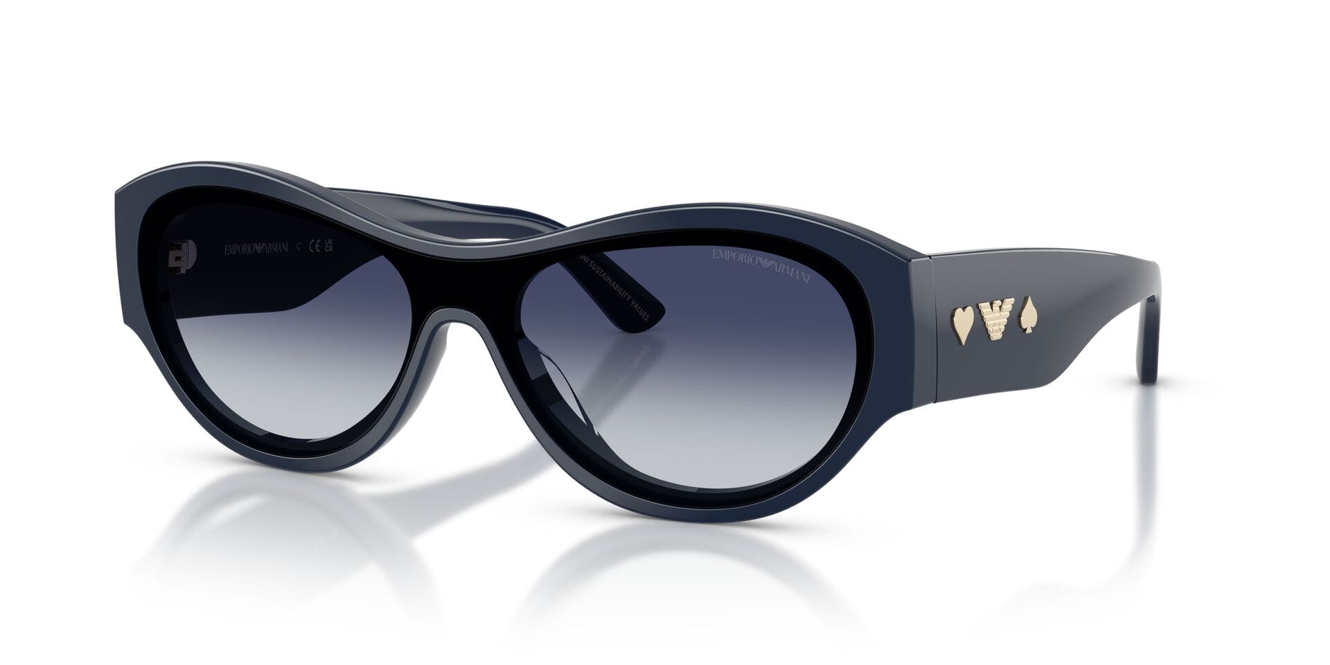 Emporio Armani EA 4265-U 6039/8S 3N 0EA4265U Sunglass Black Female Full She Sunglass — Black frame — view 1