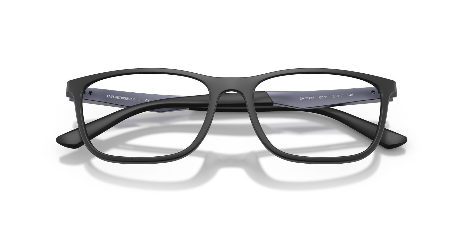 EA 3280U 6373 0EA3280U Frame Matt Black Male Full Shell Frame — Matt Black frame — view 7