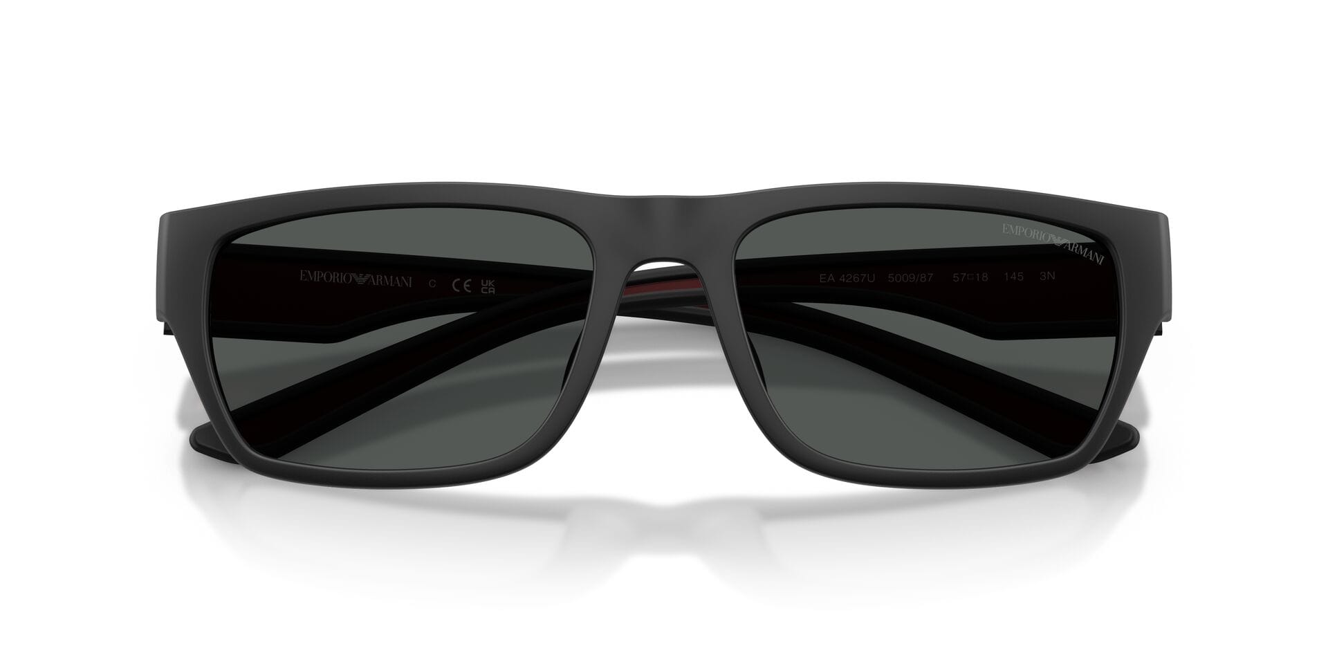 Emporio Armani EA 4267U 5009/87 3N 0EA4267U Sunglass Matt Black Male Full S Sunglass — Matt Black frame — view 14