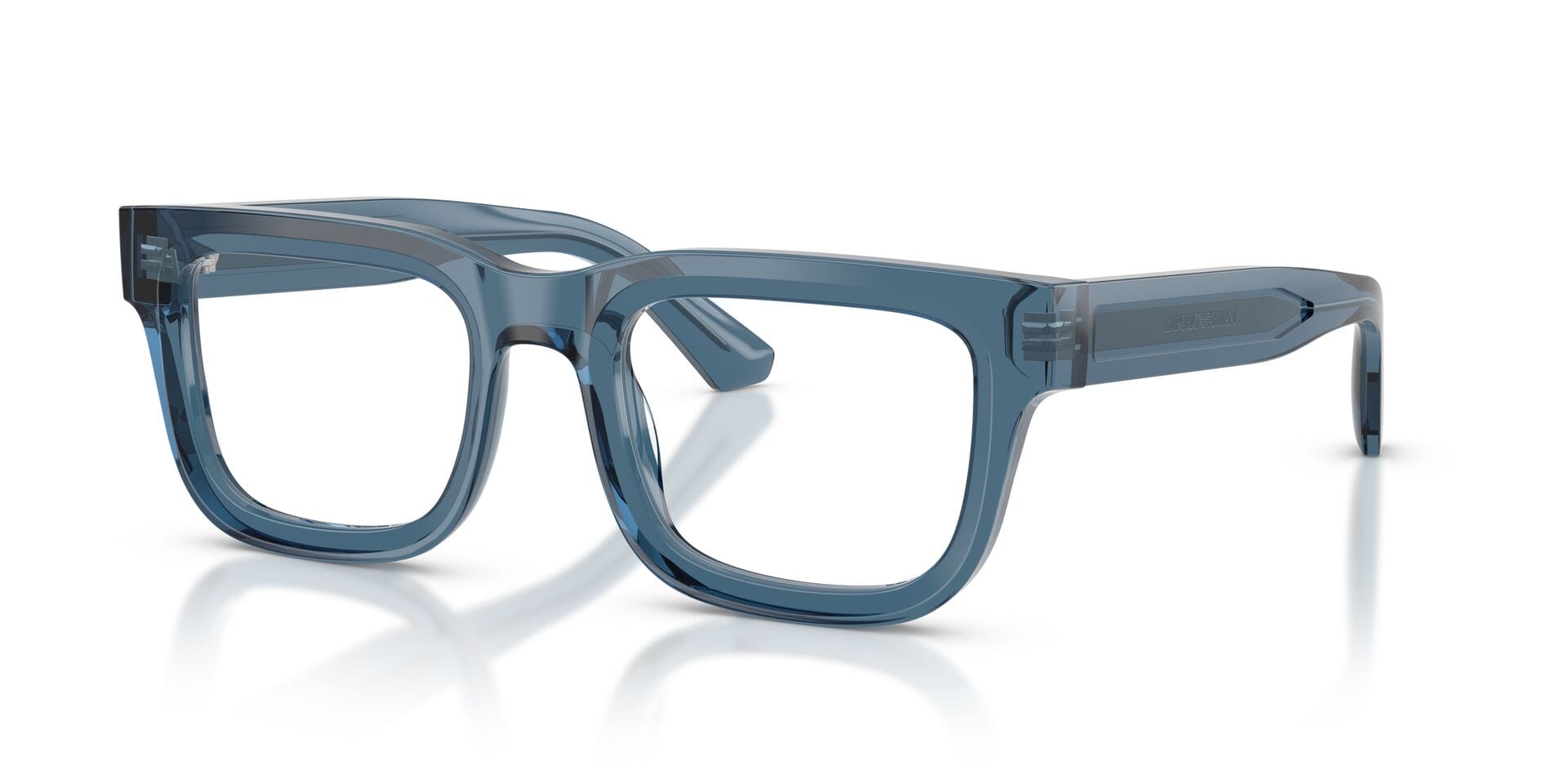 EA 3279 6362 0EA3279 Frame Transparent Blue Male Full Shell Frame — Transparent Blue frame — view 1