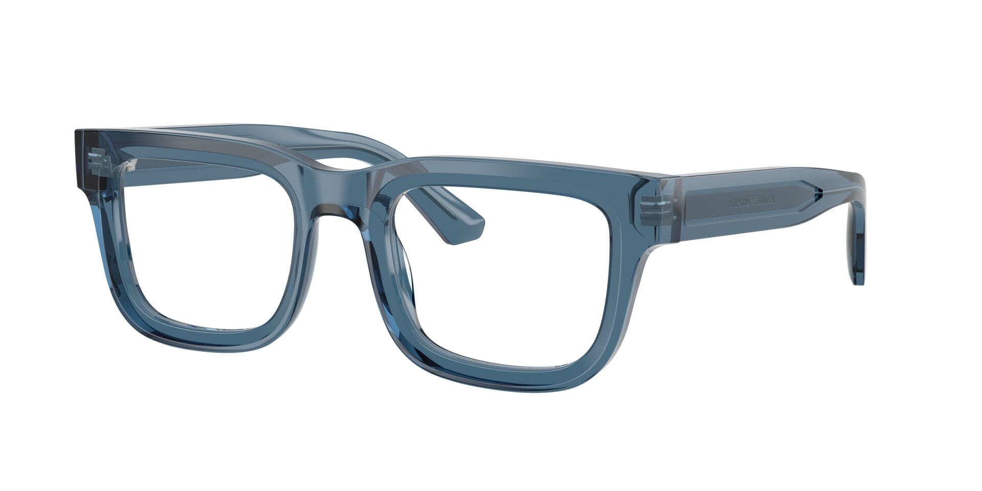 EA 3279 6362 0EA3279 Frame Transparent Blue Male Full Shell Frame — Transparent Blue frame — view 3