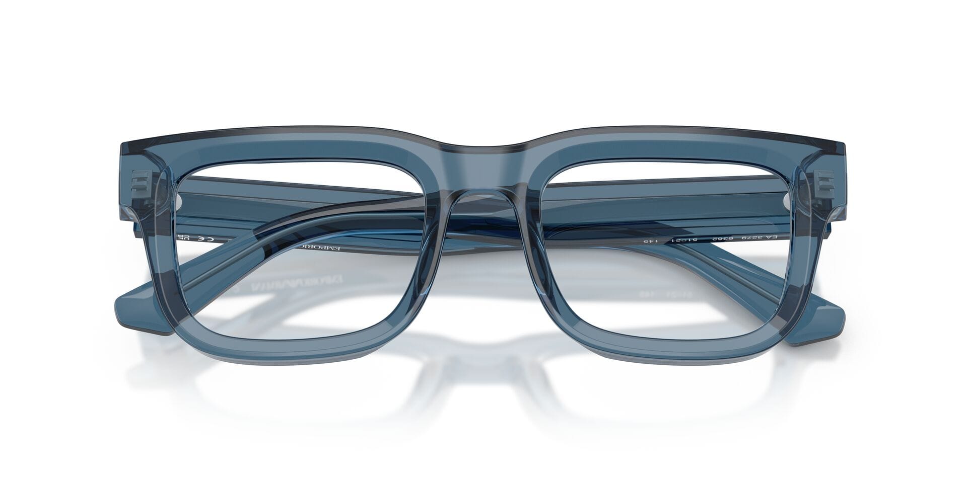 EA 3279 6362 0EA3279 Frame Transparent Blue Male Full Shell Frame — Transparent Blue frame — view 7