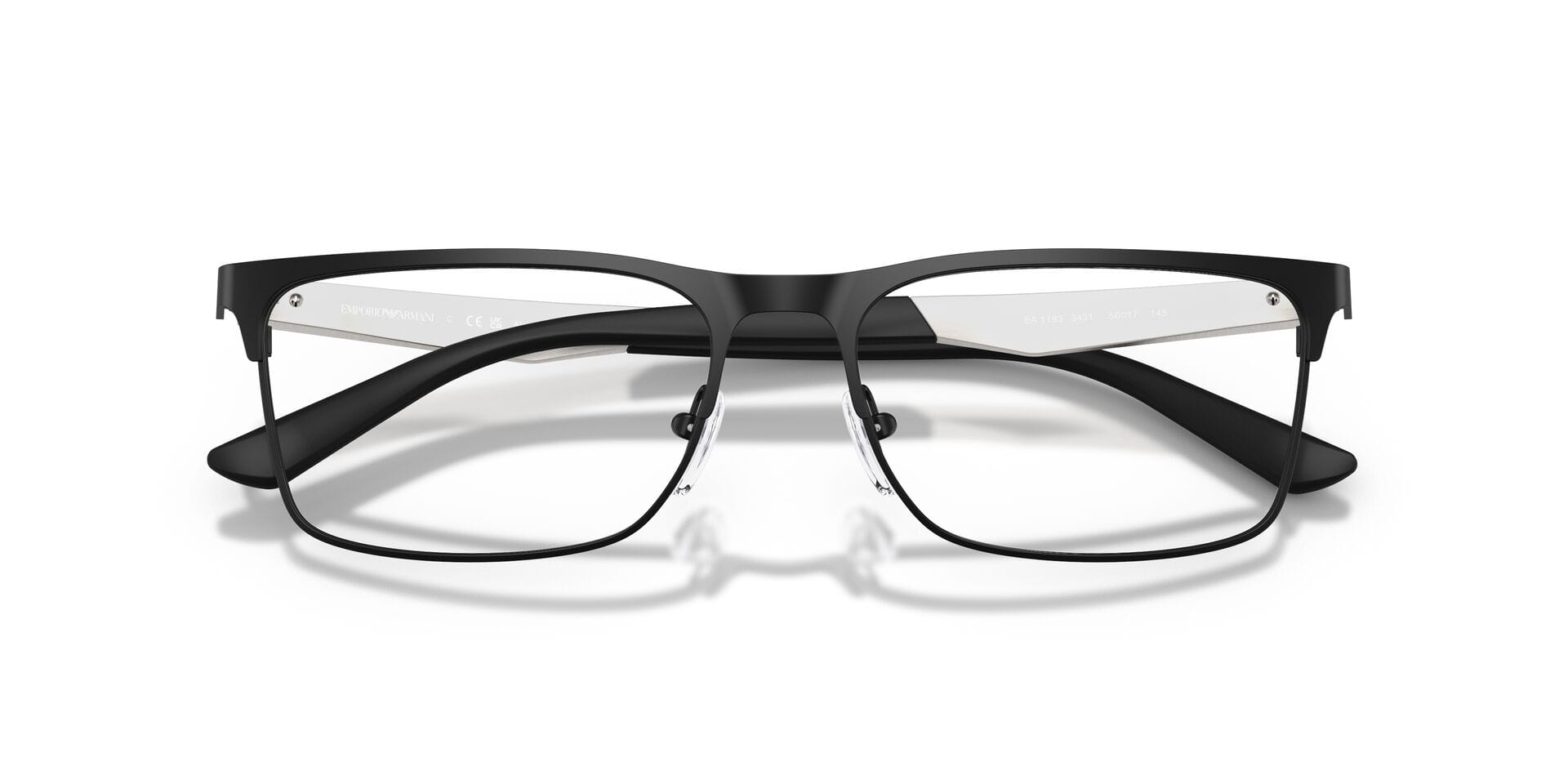 Emporio Armani 0EA1183 Frame Matt Black Male Metal Aluminum Frame — Matt Black frame — view 7