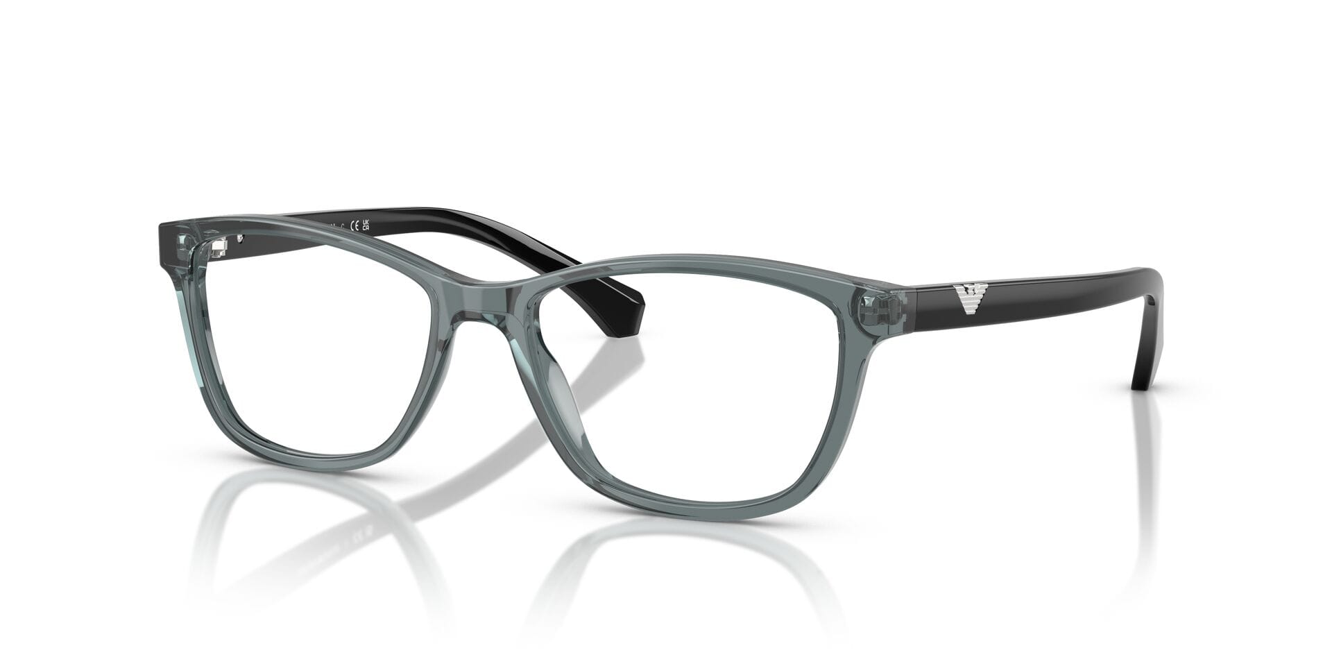 Emporio Armani 0EA3099 Frame Transparent Grey Female Shell S Frame — Transparent Grey frame — view 1