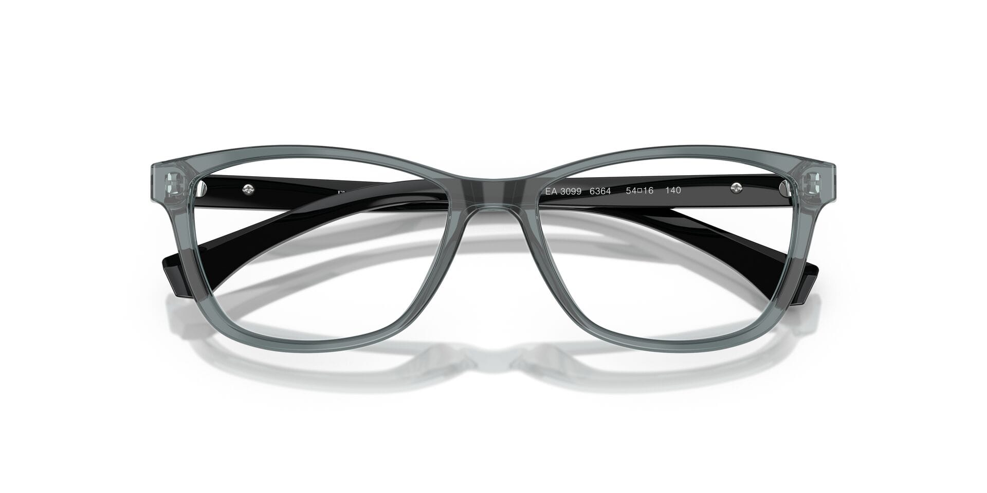 Emporio Armani 0EA3099 Frame Transparent Grey Female Shell S Frame — Transparent Grey frame — view 7