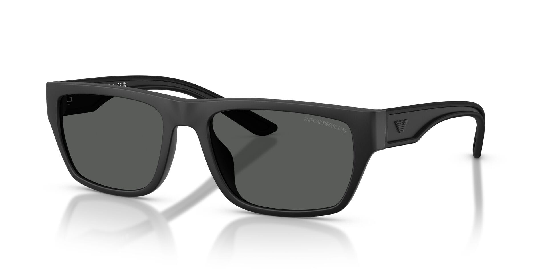 Emporio Armani 0EA4367U Sunglass Matt Black Male Shell Shell Sunglass — Matt Black frame — view 1