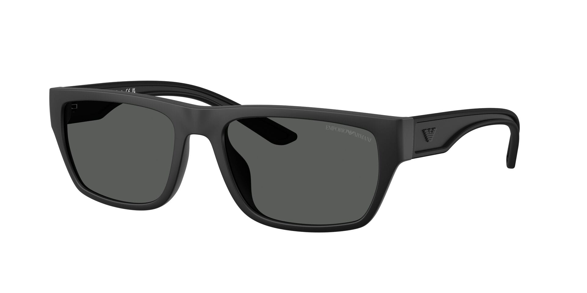 Emporio Armani 0EA4367U Sunglass Matt Black Male Shell Shell Sunglass — Matt Black frame — view 3