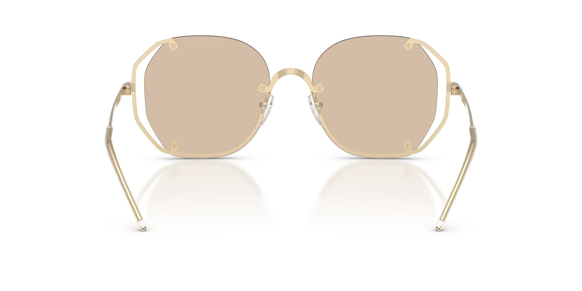 Emporio Armani 0EA2168 Sunglass Gold Female RimLess Metal Sunglass — Gold frame — view 2