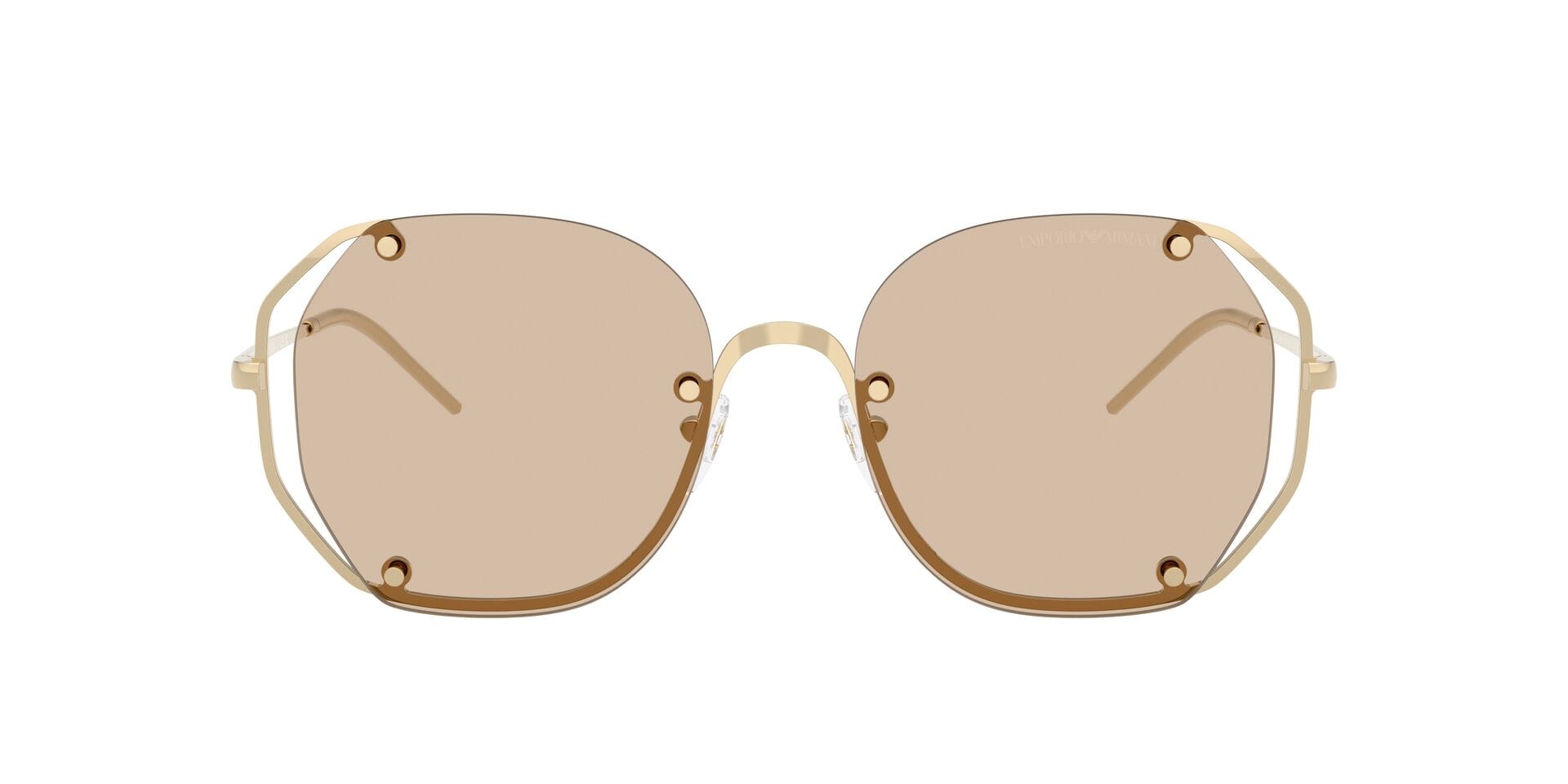Emporio Armani 0EA2168 Sunglass Gold Female RimLess Metal Sunglass — Gold frame — view 6
