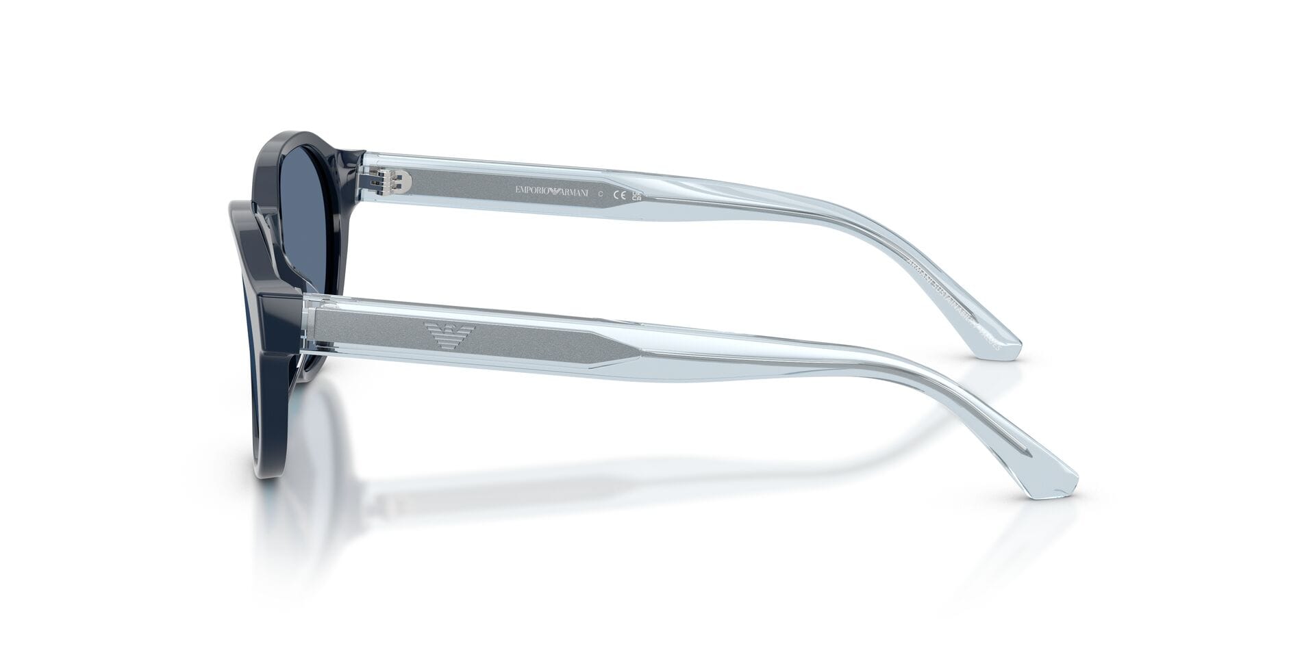 Emporio Armani 0EK4008U Sunglass Blue Male Full Shell Sunglass — Blue frame — view 5