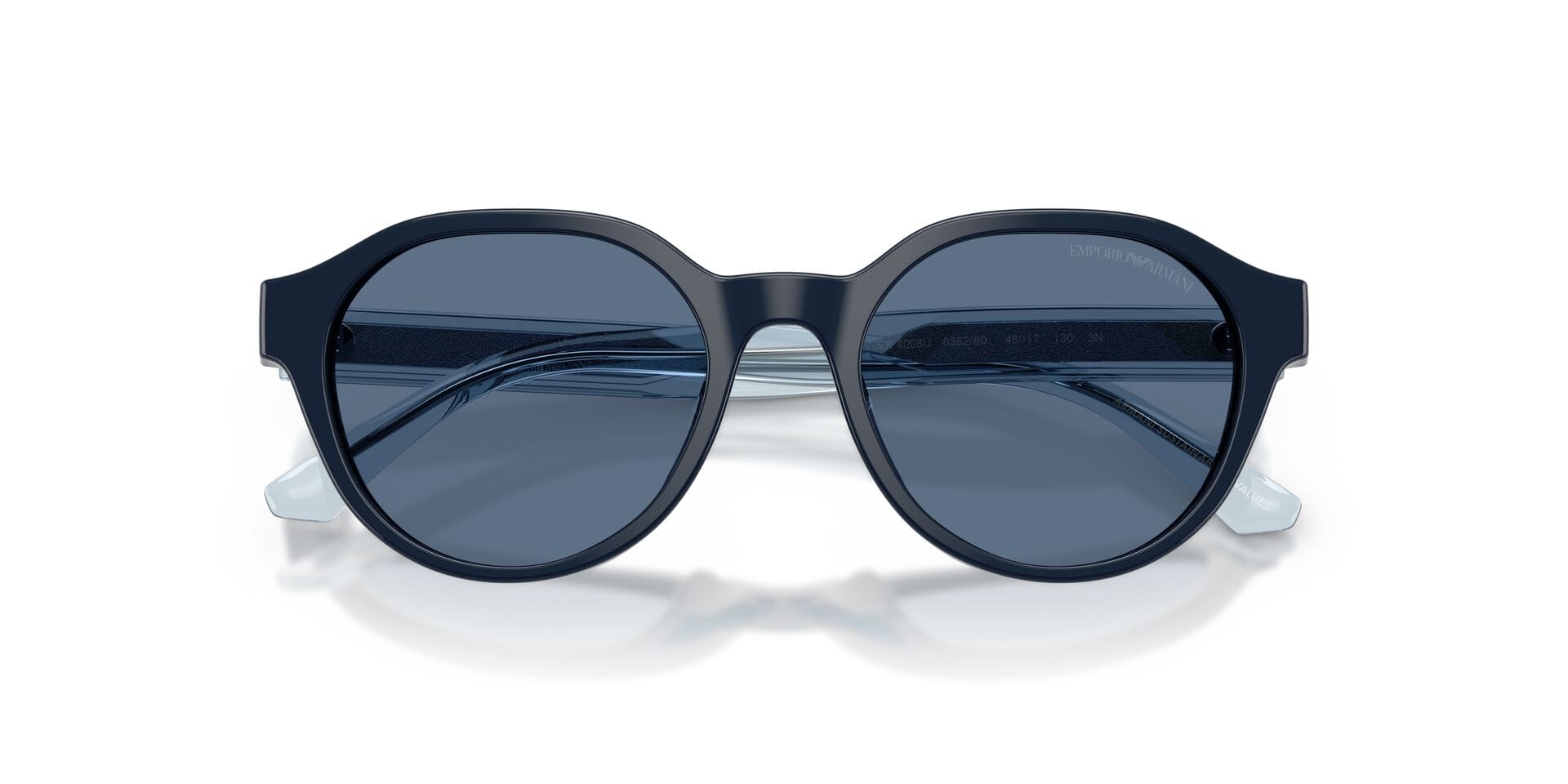 Emporio Armani 0EK4008U Sunglass Blue Male Full Shell Sunglass — Blue frame — view 7
