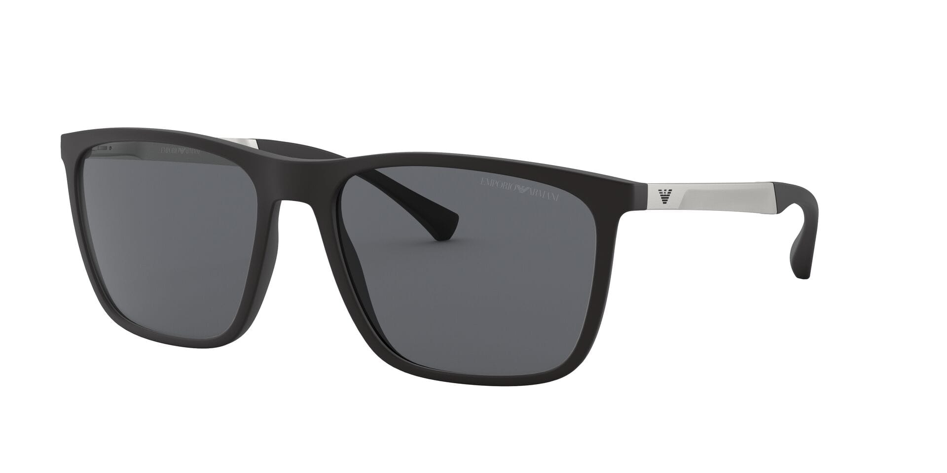Emporio Armani EA4150 Sunglass Black Male Full Metal Sunglass — Black frame — alternate view