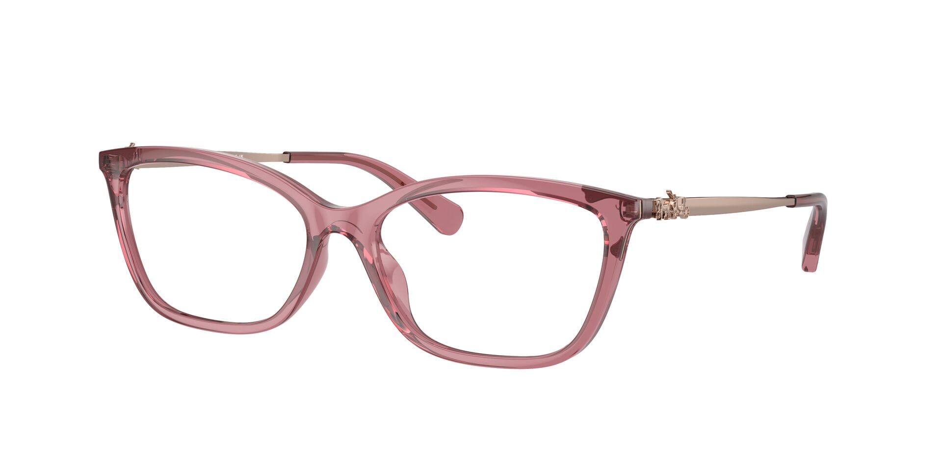 Coach 0HC6146U Frame Transparent Pink Female Full Metal Frame — Transparent Pink frame — view 5