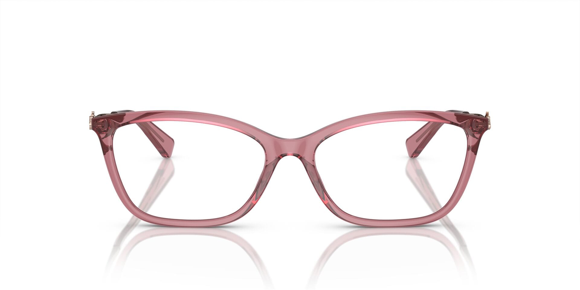 Coach 0HC6146U Frame Transparent Pink Female Full Metal Frame — Transparent Pink frame — view 7