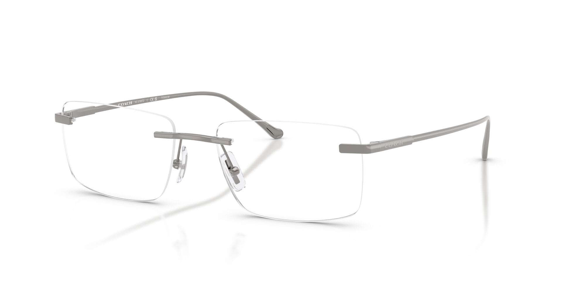 Coach 0HC5196TD Frame Gun Metal Male RimLess Titanium Frame — Gun Metal frame — view 1