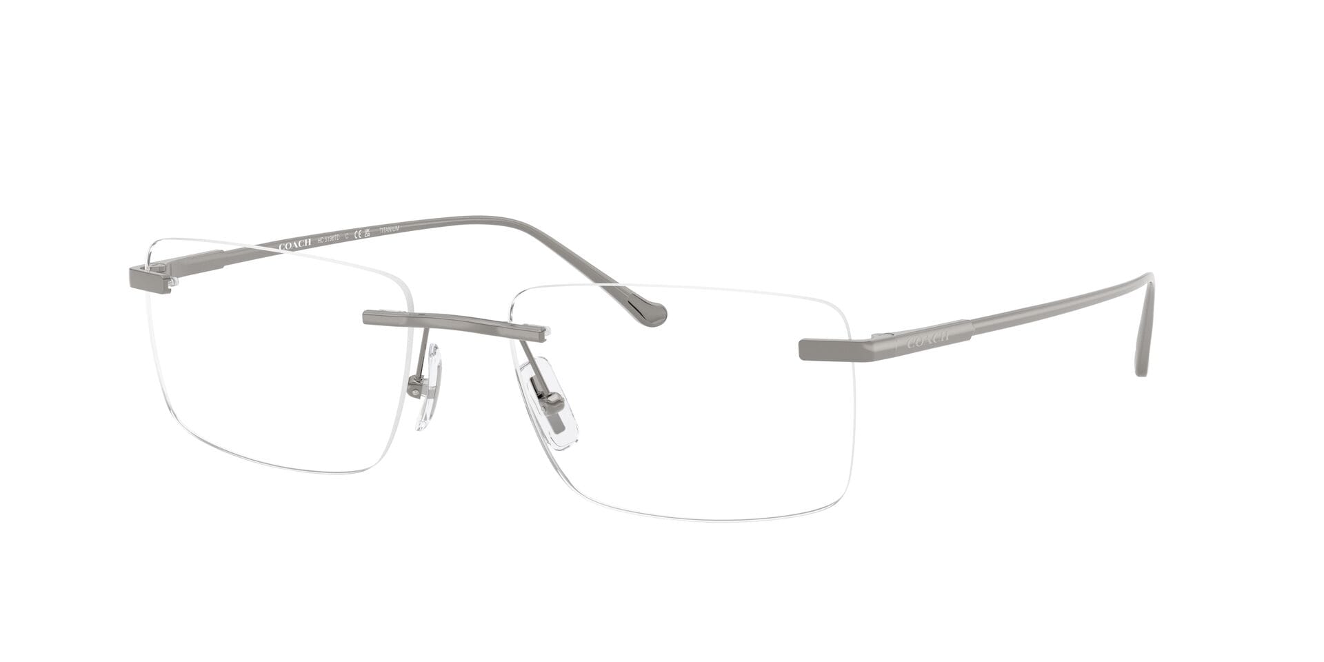 Coach 0HC5196TD Frame Gun Metal Male RimLess Titanium Frame — Gun Metal frame — view 3