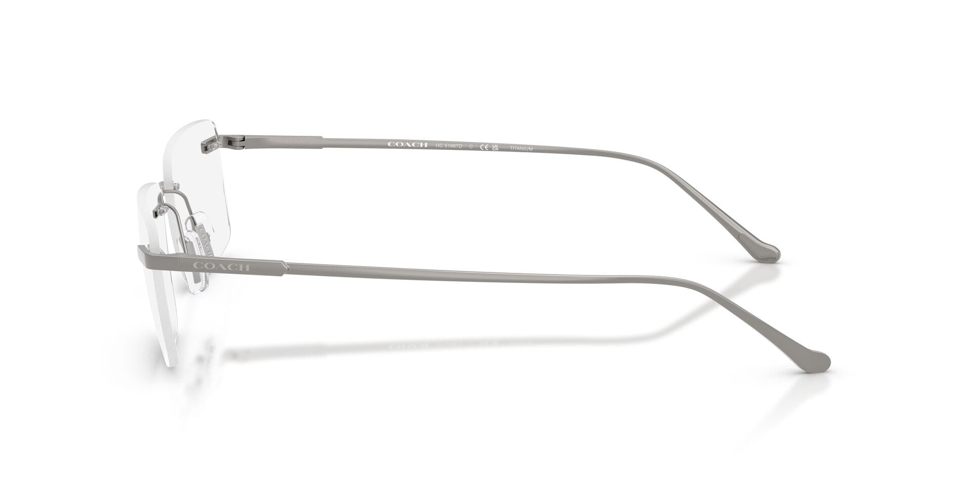 Coach 0HC5196TD Frame Gun Metal Male RimLess Titanium Frame — Gun Metal frame — view 5