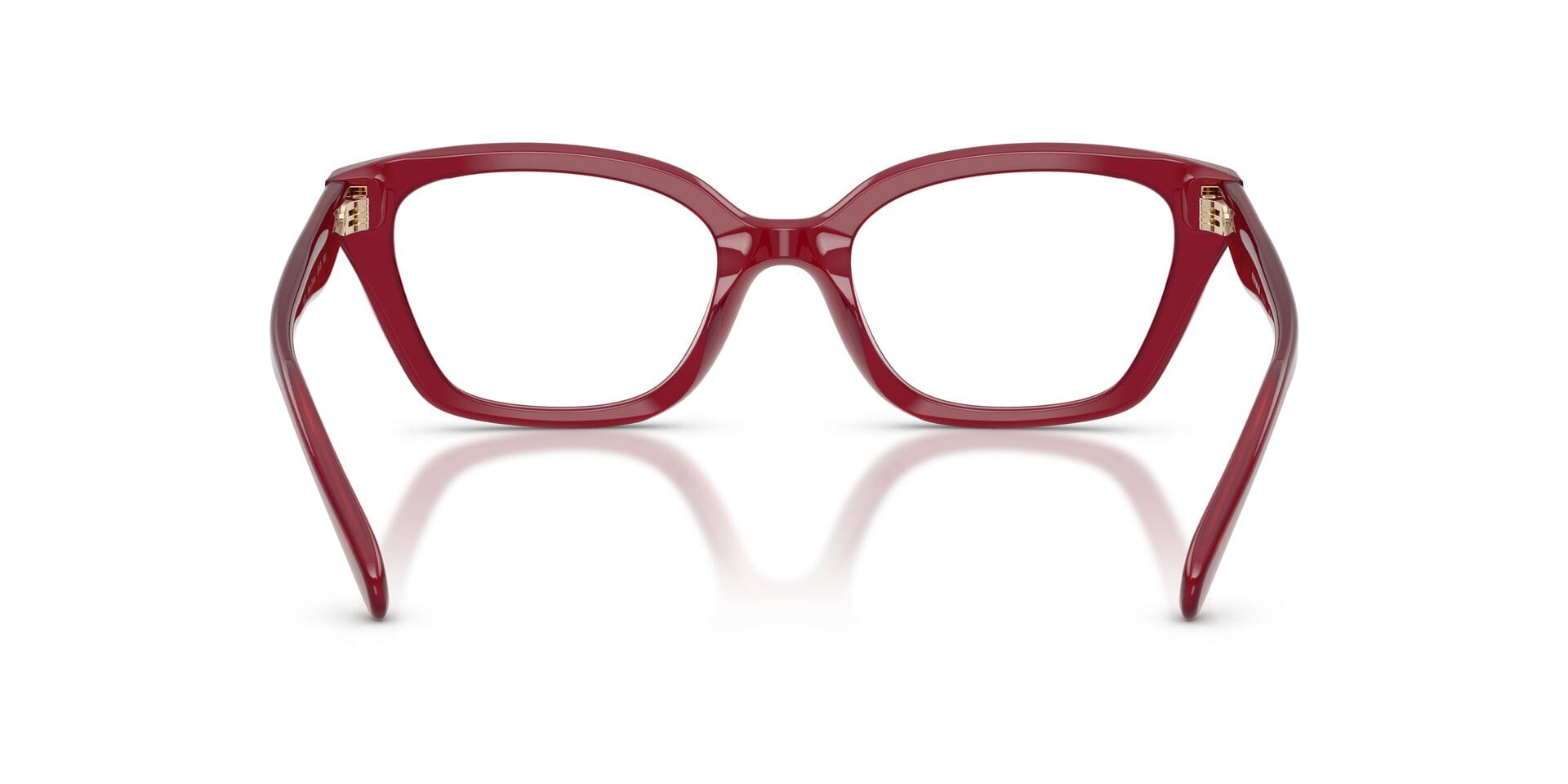 Coach 0HC6270U Frame Transparent Maroon Female Full Shell Frame — Transparent Maroon frame — view 2
