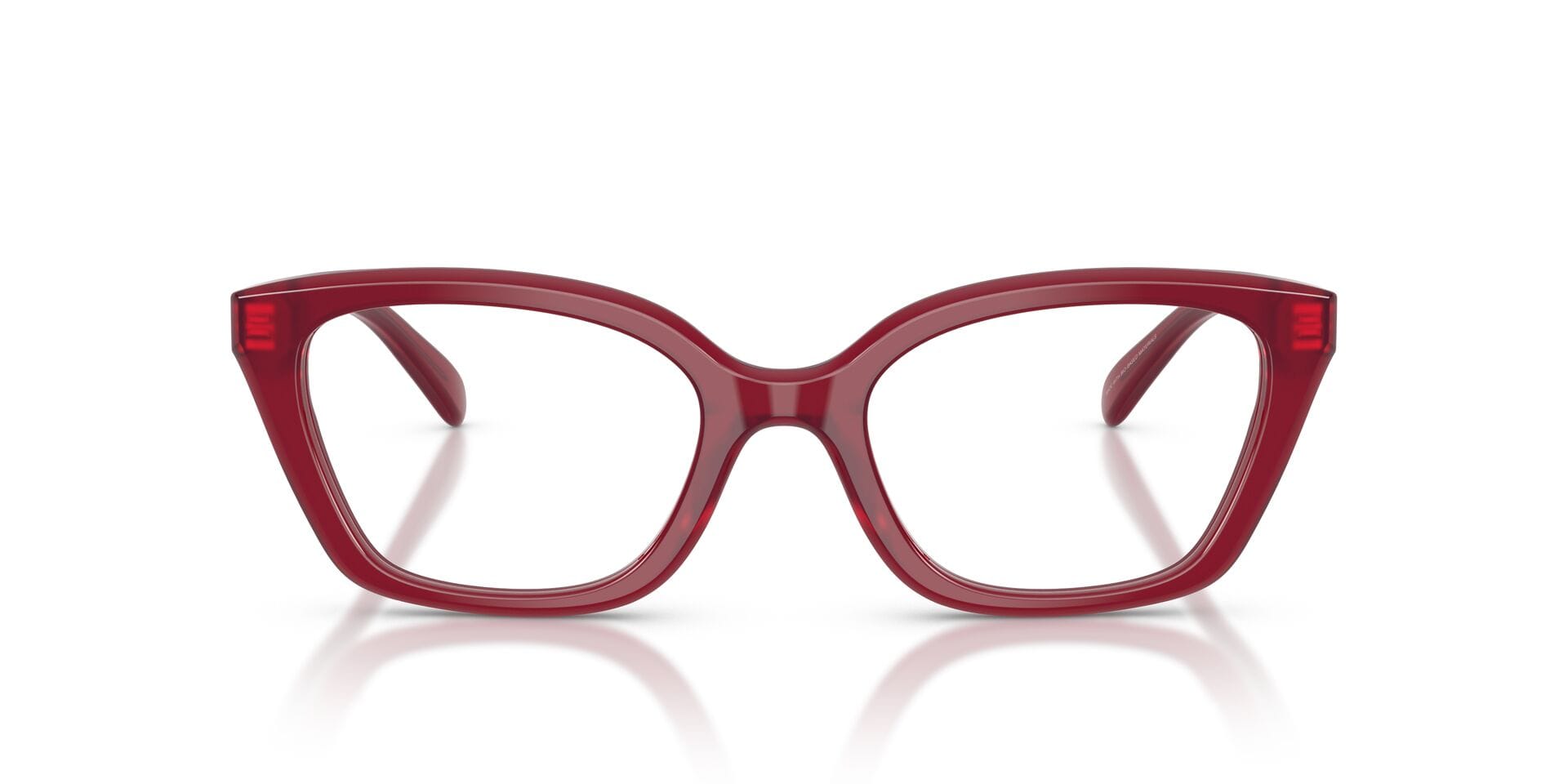 Coach 0HC6270U Frame Transparent Maroon Female Full Shell Frame — Transparent Maroon frame — view 4