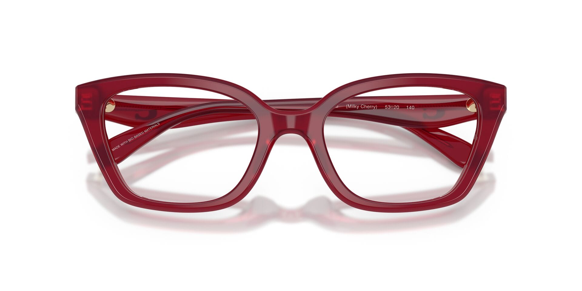 Coach 0HC6270U Frame Transparent Maroon Female Full Shell Frame — Transparent Maroon frame — view 7