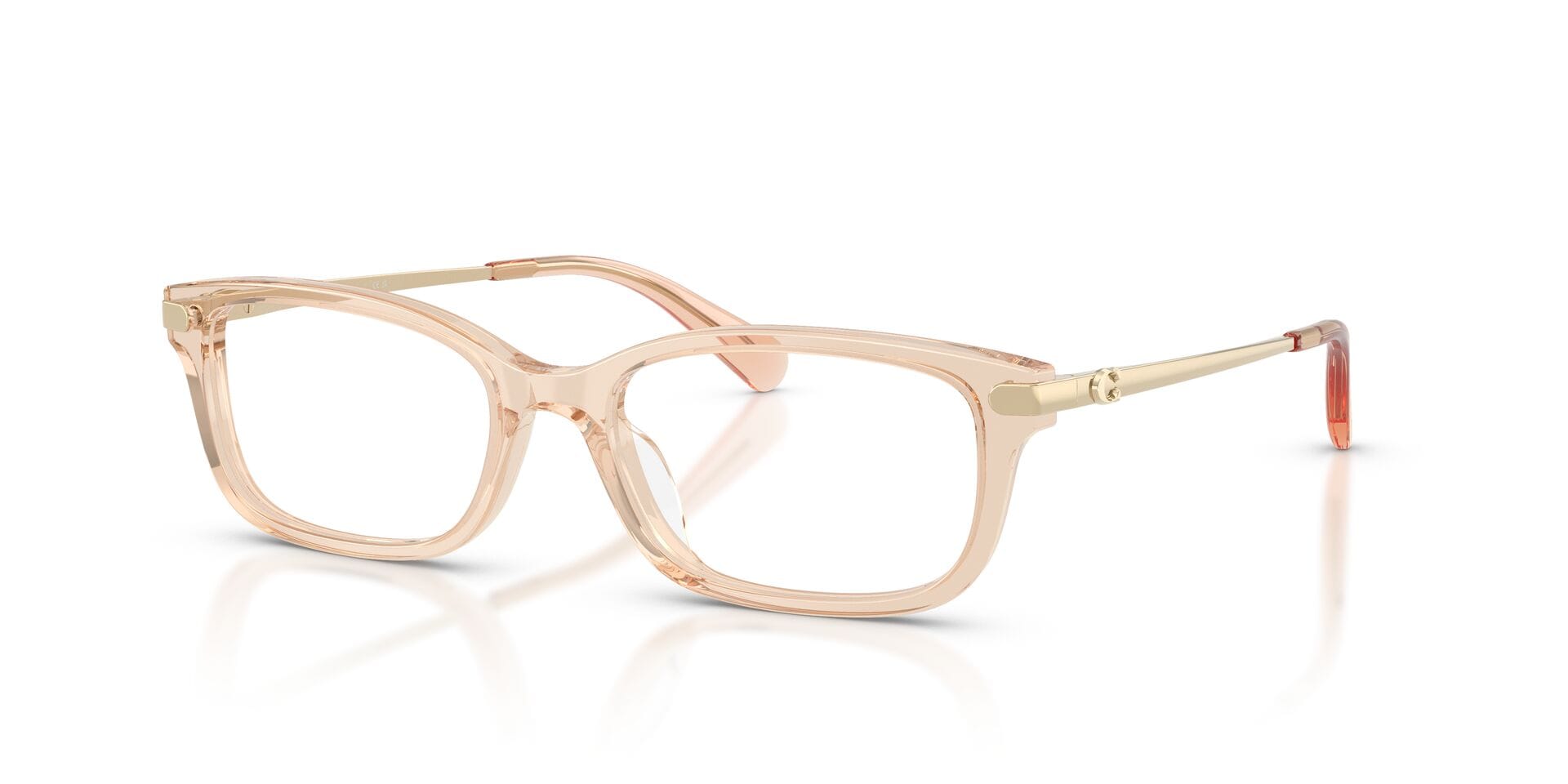 Coach 0 Frame Transparent Brown Female Shell Metal Frame — view 1