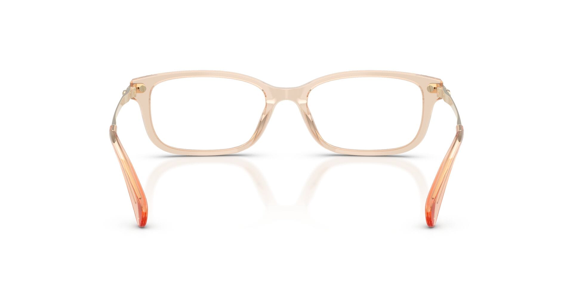 Coach 0 Frame Transparent Brown Female Shell Metal Frame — view 2