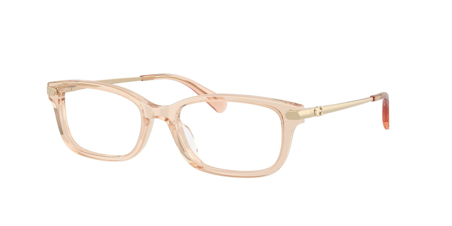 Coach 0 Frame Transparent Brown Female Shell Metal Frame — view 3