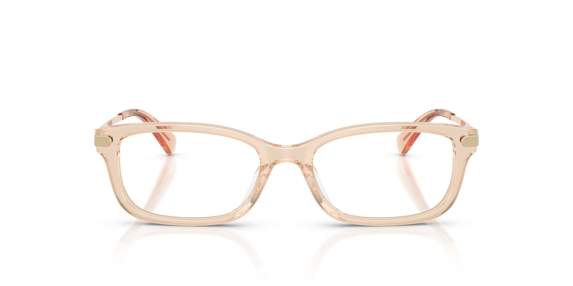 Coach 0 Frame Transparent Brown Female Shell Metal Frame — view 4