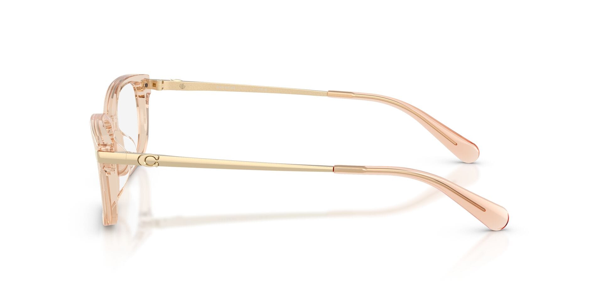 Coach 0 Frame Transparent Brown Female Shell Metal Frame — view 5