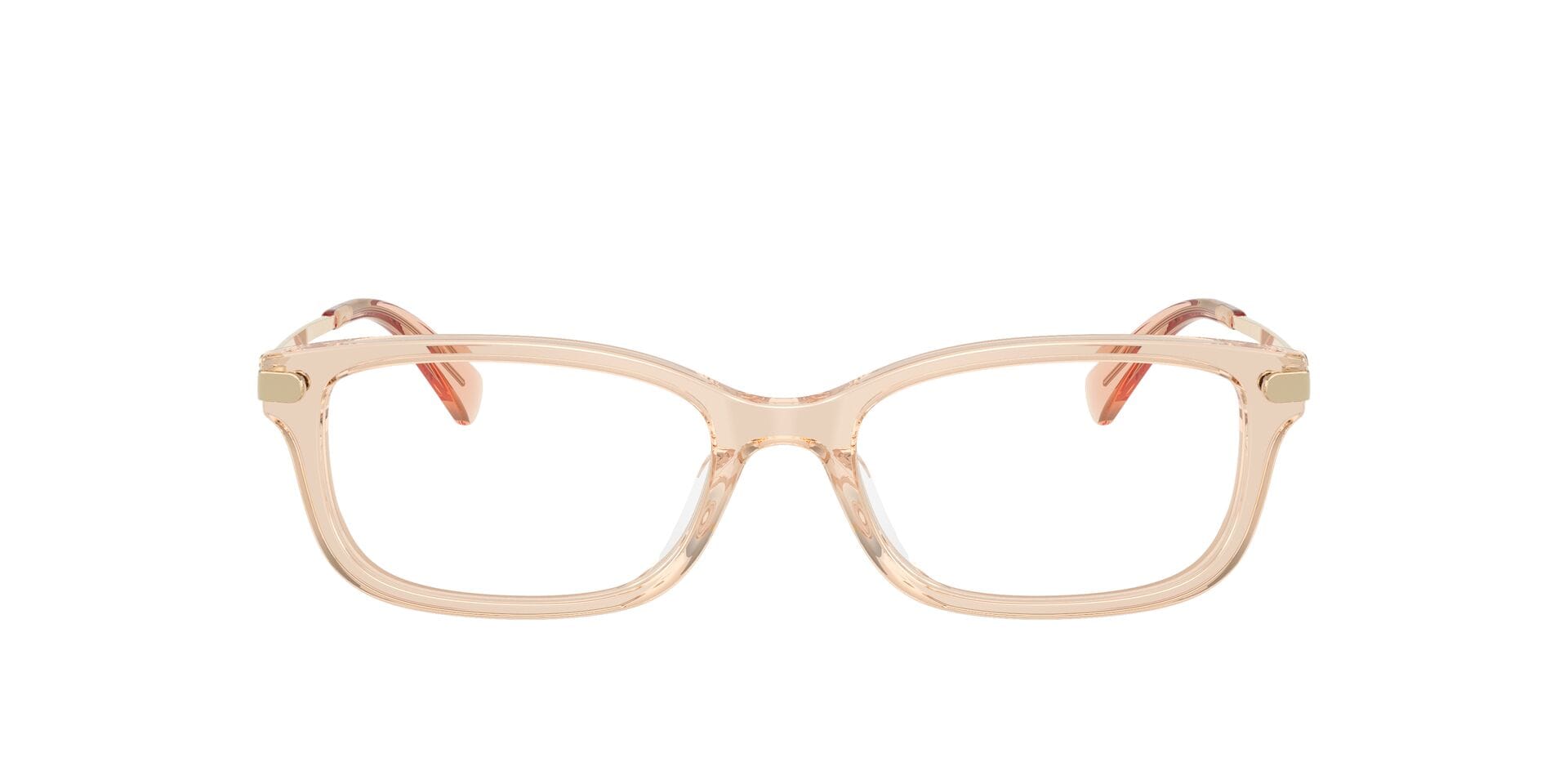 Coach 0 Frame Transparent Brown Female Shell Metal Frame — view 6
