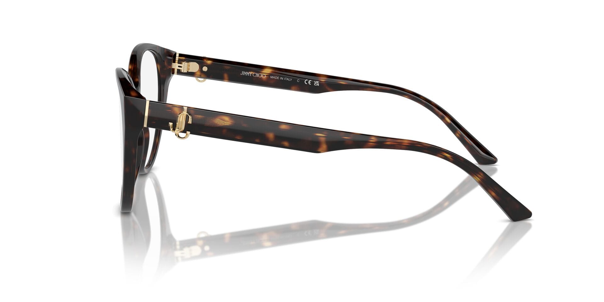 Jimmy Choo 0JC3009 Frame Havana Female Full Shell Frame — Havana frame — view 5