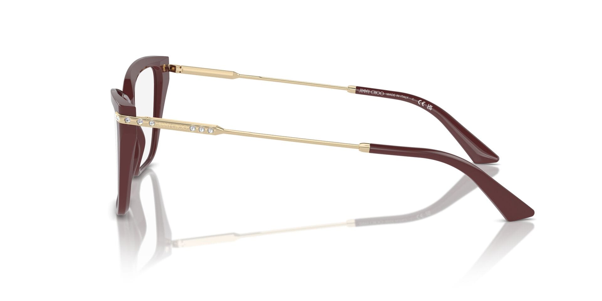 Jimmy Choo 0JC3002B Frame Red Female Full Metal Frame — Red frame — view 5
