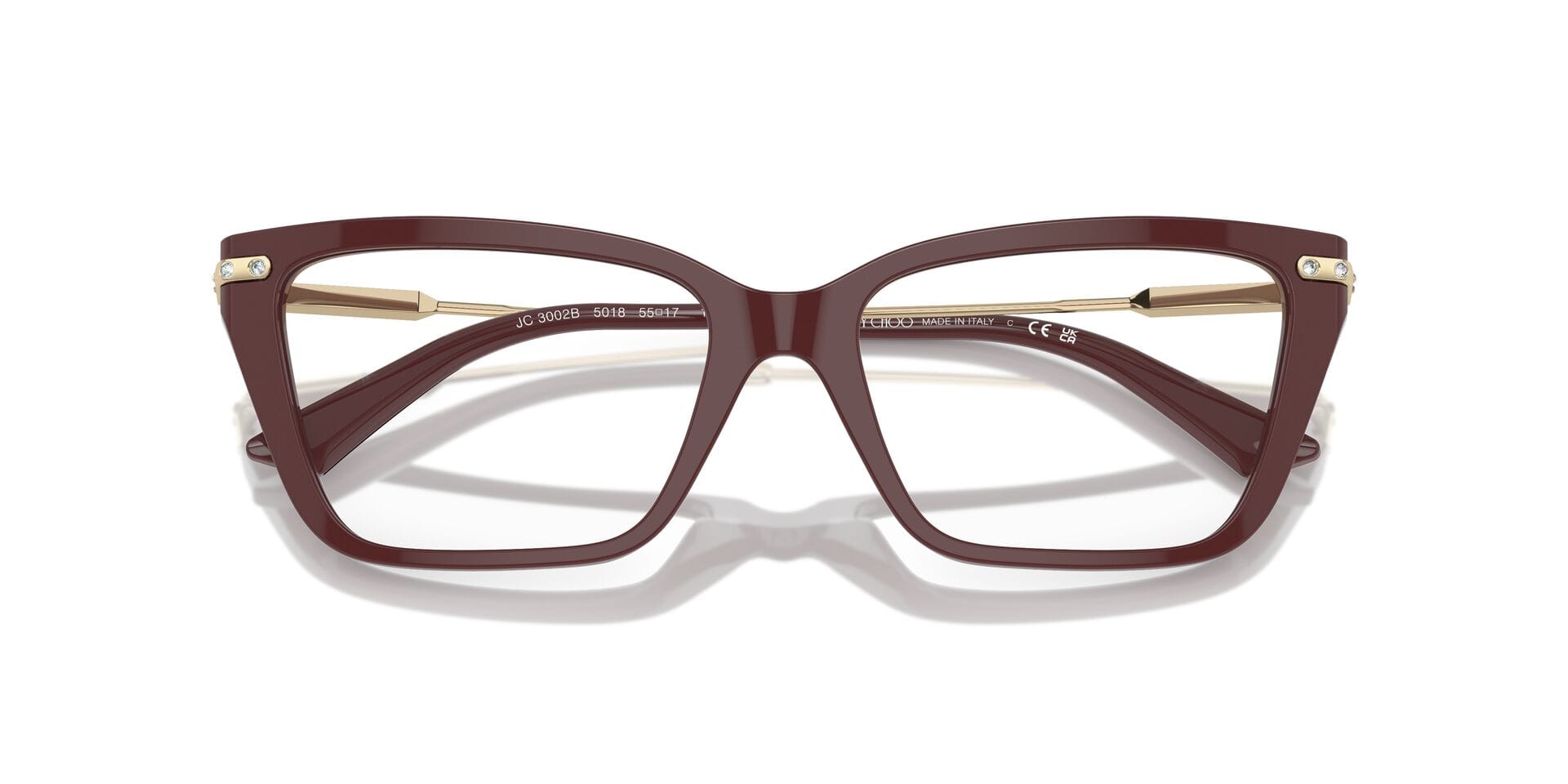 Jimmy Choo 0JC3002B Frame Red Female Full Metal Frame — Red frame — view 7