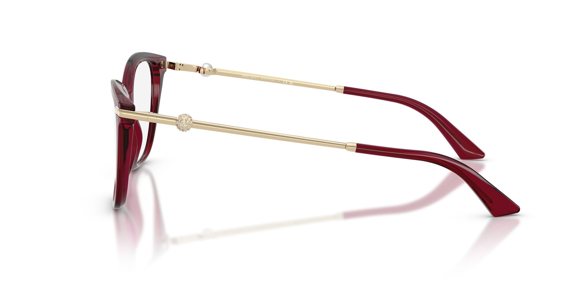 JC 3007HB 5062 0JC3007HB Frame Transparent Red Female Full M Frame — Transparent Red frame — view 5