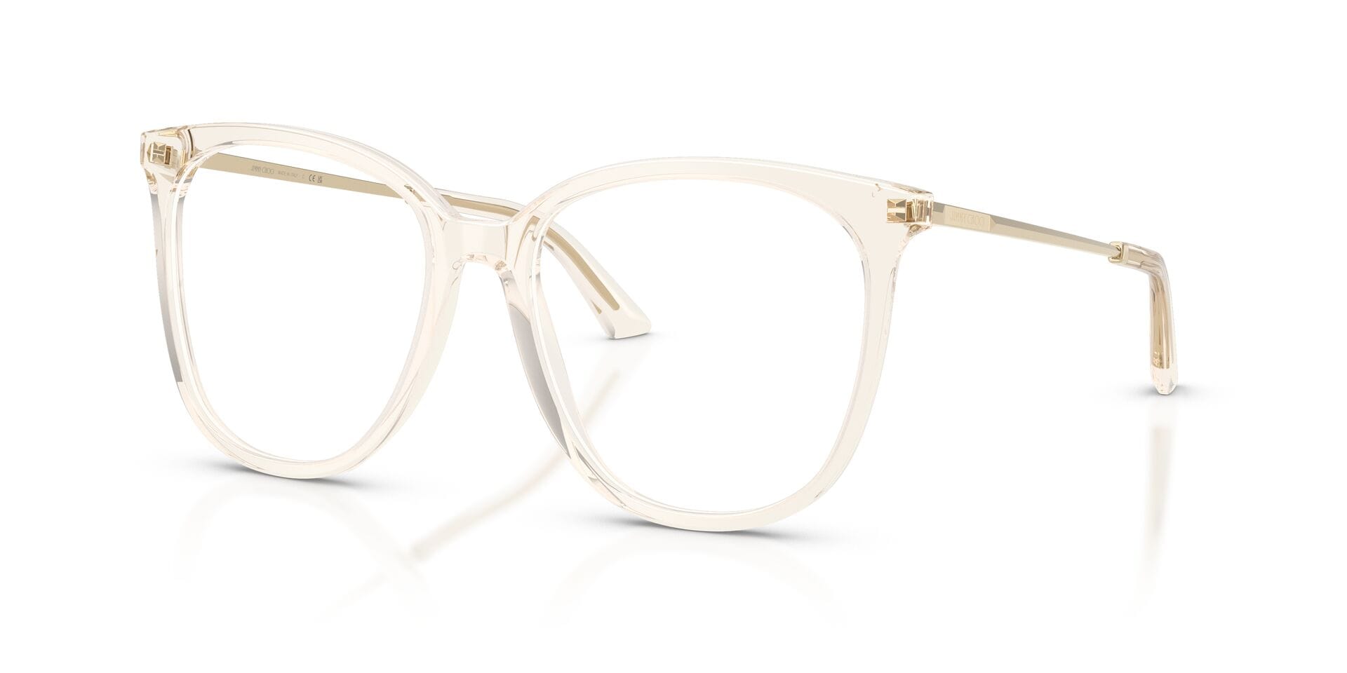 Jimmy Choo 0JC3060 Frame Beige Female Shell Metal Frame — Beige frame — view 1