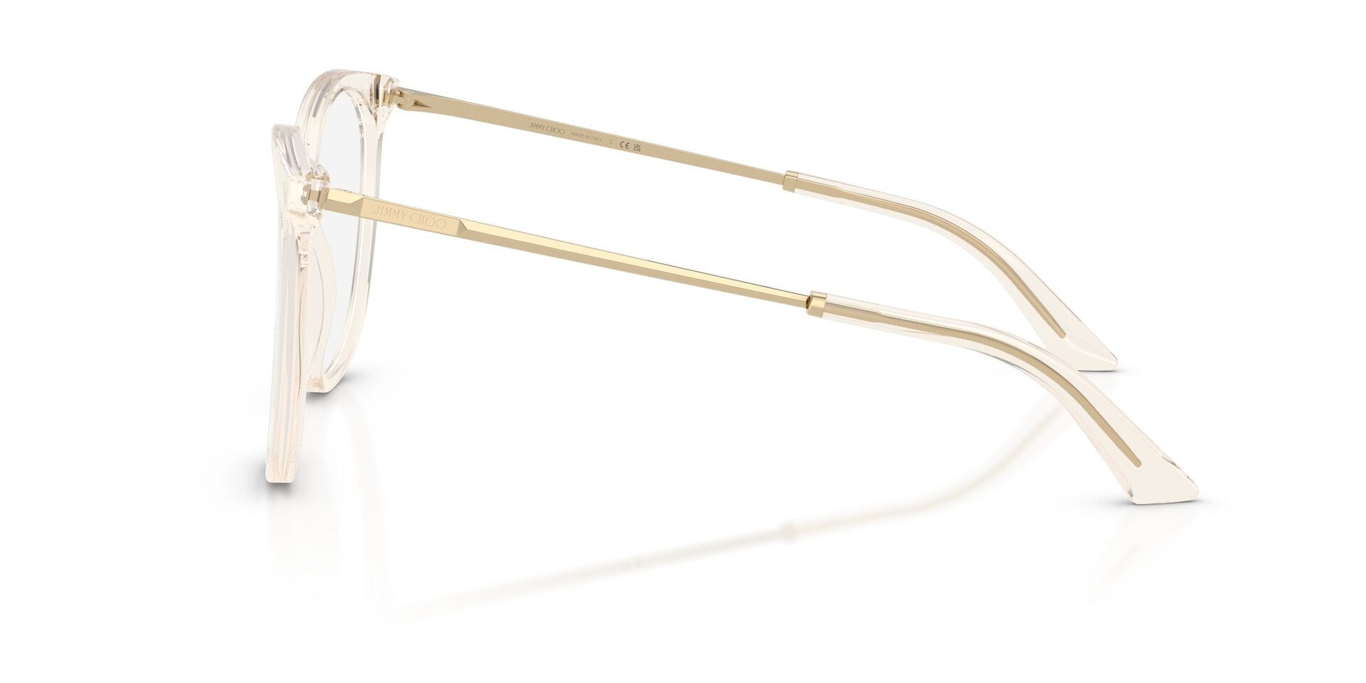 Jimmy Choo 0JC3060 Frame Beige Female Shell Metal Frame — Beige frame — view 5