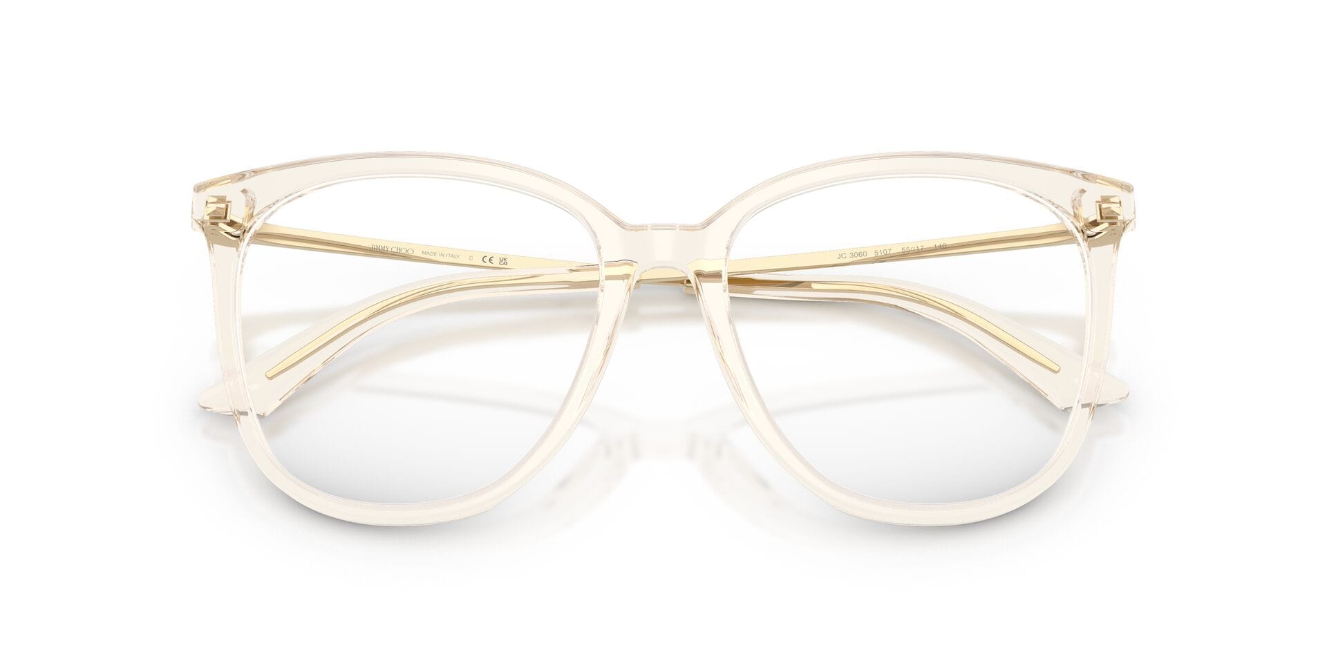 Jimmy Choo 0JC3060 Frame Beige Female Shell Metal Frame — Beige frame — view 7