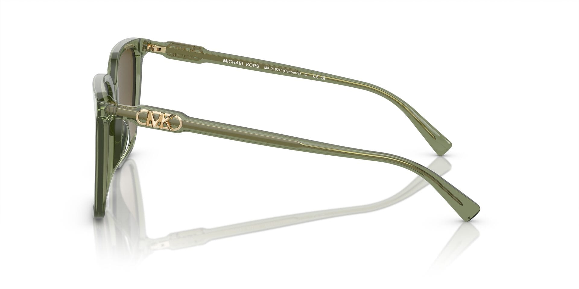 Michael Kors 0MK2197U Sunglass Transparent Green Female Full Sunglass — Transparent Green frame — view 12