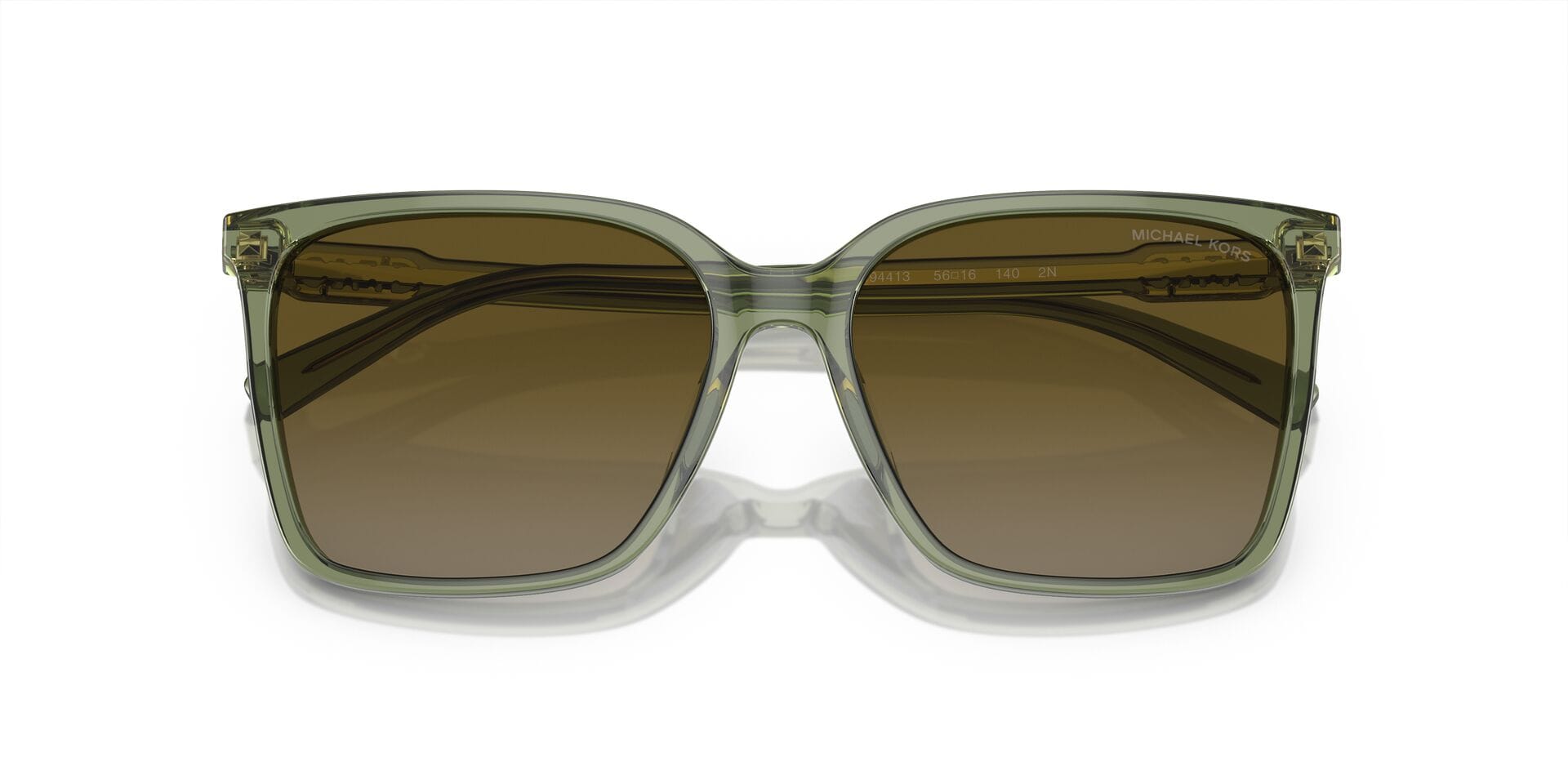 Michael Kors 0MK2197U Sunglass Transparent Green Female Full Sunglass — Transparent Green frame — view 13