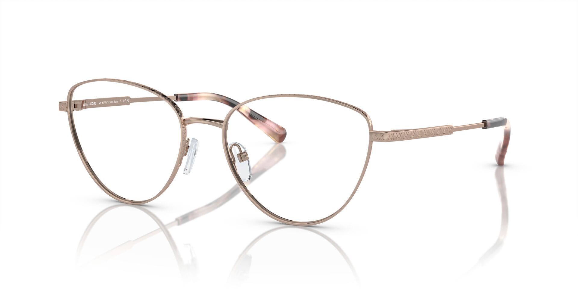 Michael Kors 0MK3070 Frame Rose Gold Female Full Metal Frame — Rose Gold frame — view 6