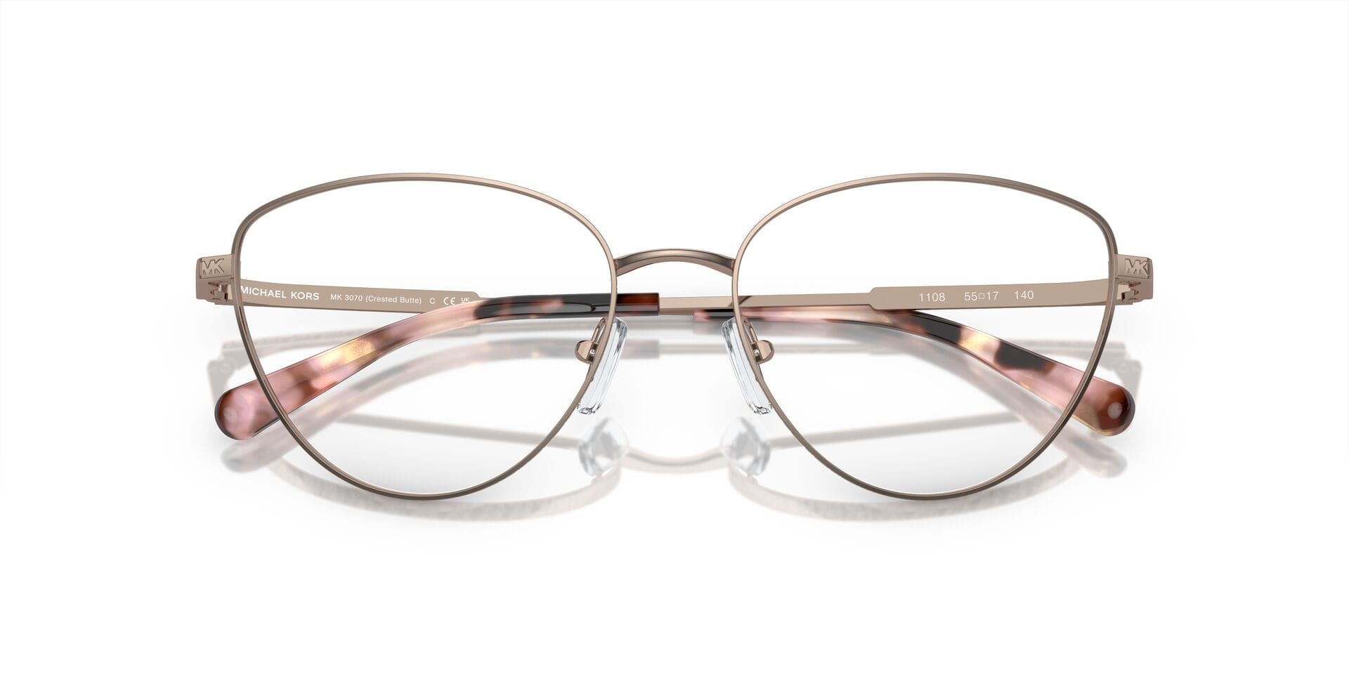Michael Kors 0MK3070 Frame Rose Gold Female Full Metal Frame — Rose Gold frame — view 19