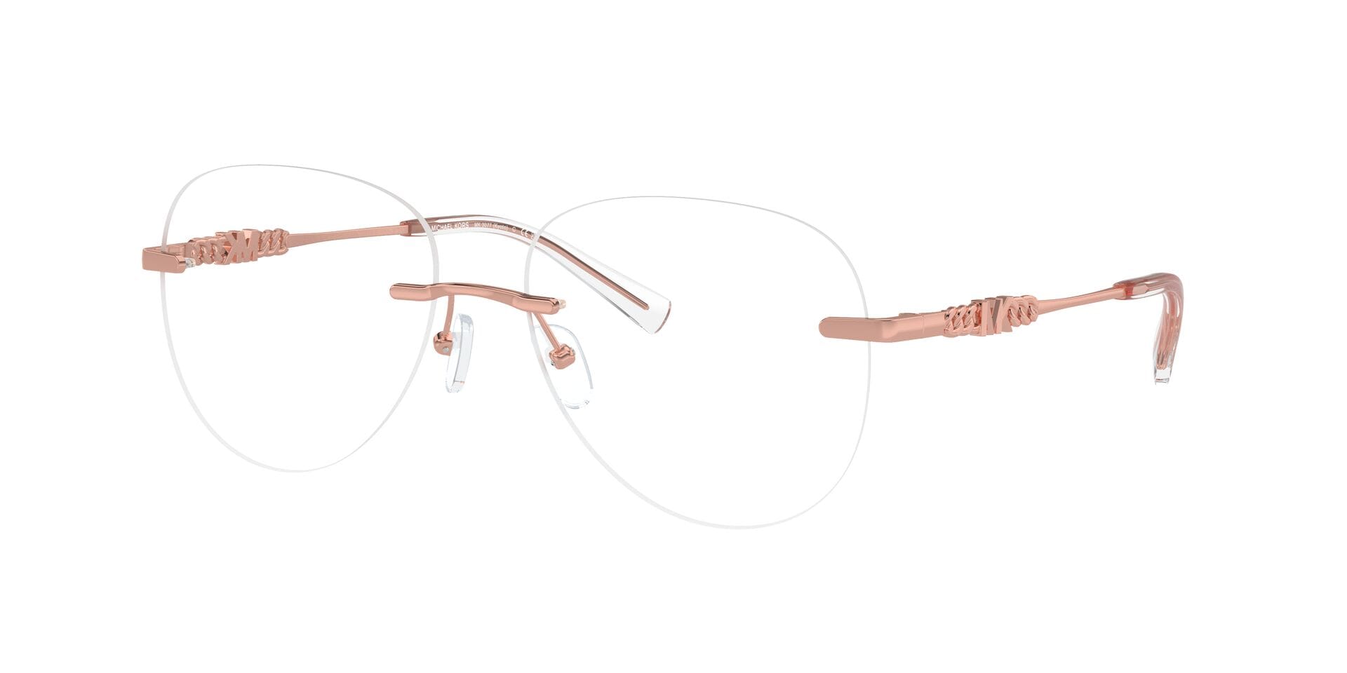 Michael Kors FR Michael Kors 0MK3077 Frame Rose Gold Female RimLess Metal Frame — view 1