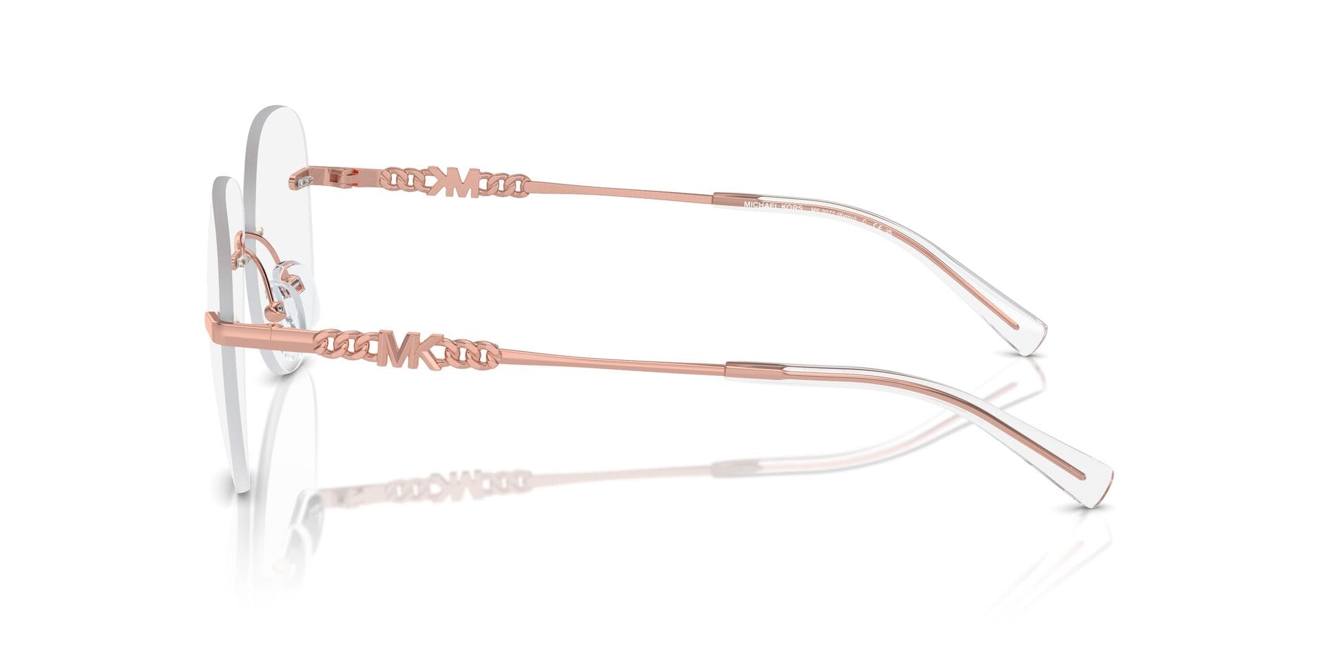 Michael Kors FR Michael Kors 0MK3077 Frame Rose Gold Female RimLess Metal Frame — view 8