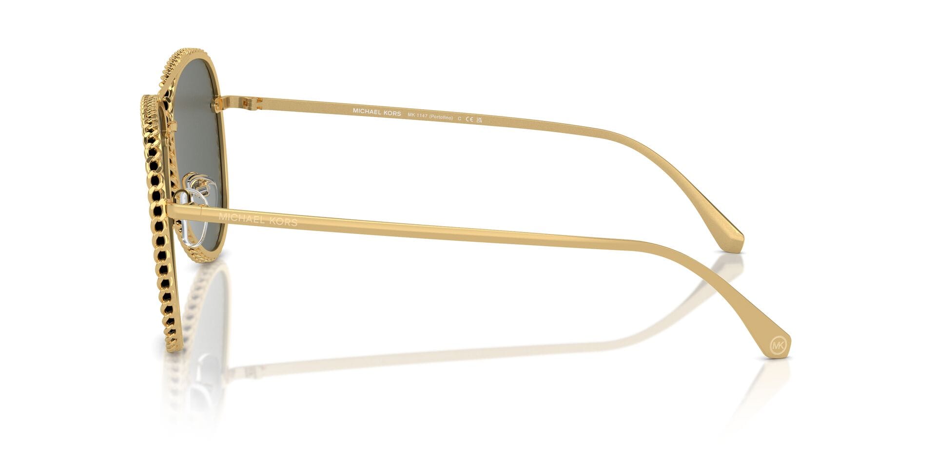 Michael Kors 0MK1147 Sunglass Gold Female Metal Metal Sunglass — view 5