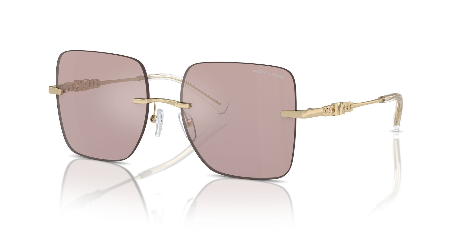 Michael Kors 0MK1150 Sunglass Gold Female RimLess Metal Sunglass — view 1
