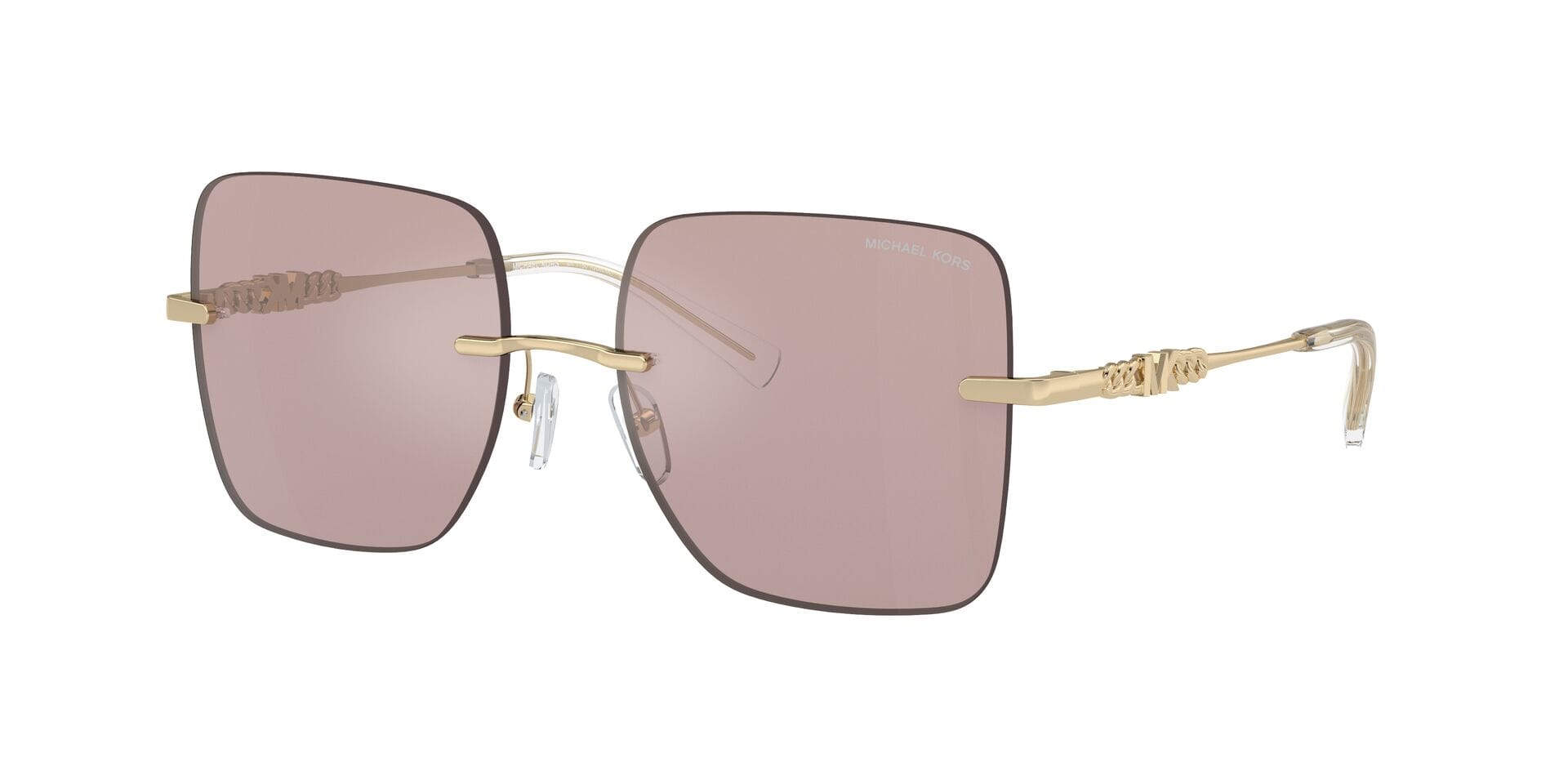 Michael Kors 0MK1150 Sunglass Gold Female RimLess Metal Sunglass — view 3
