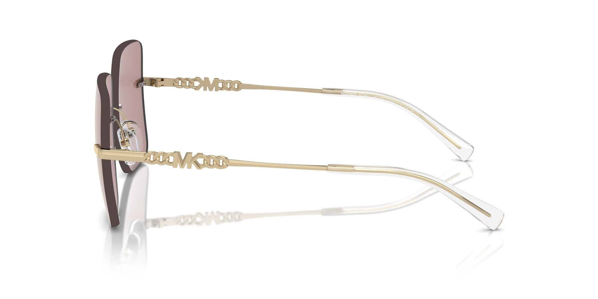 Michael Kors 0MK1150 Sunglass Gold Female RimLess Metal Sunglass — view 5