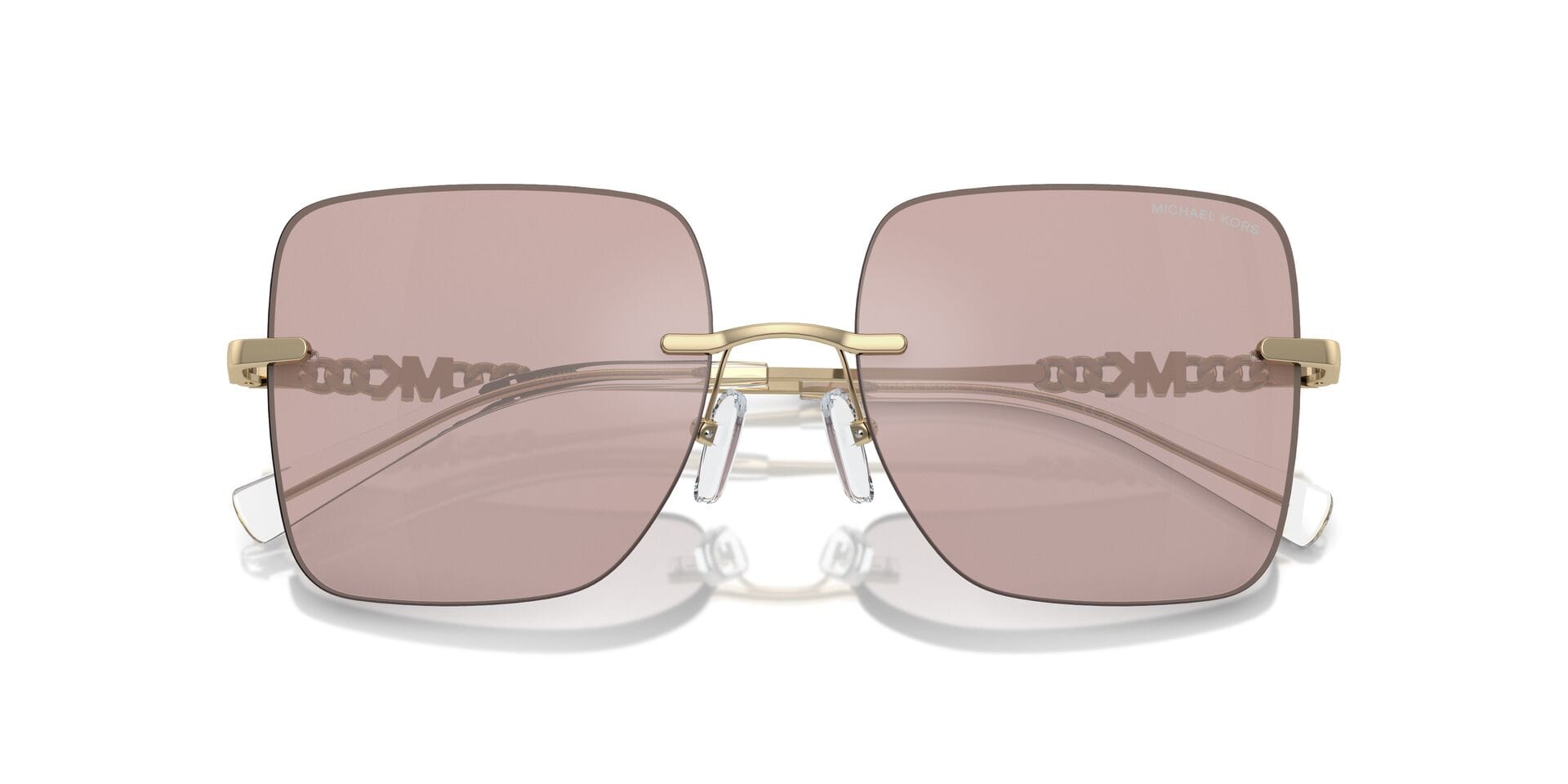 Michael Kors 0MK1150 Sunglass Gold Female RimLess Metal Sunglass — view 7