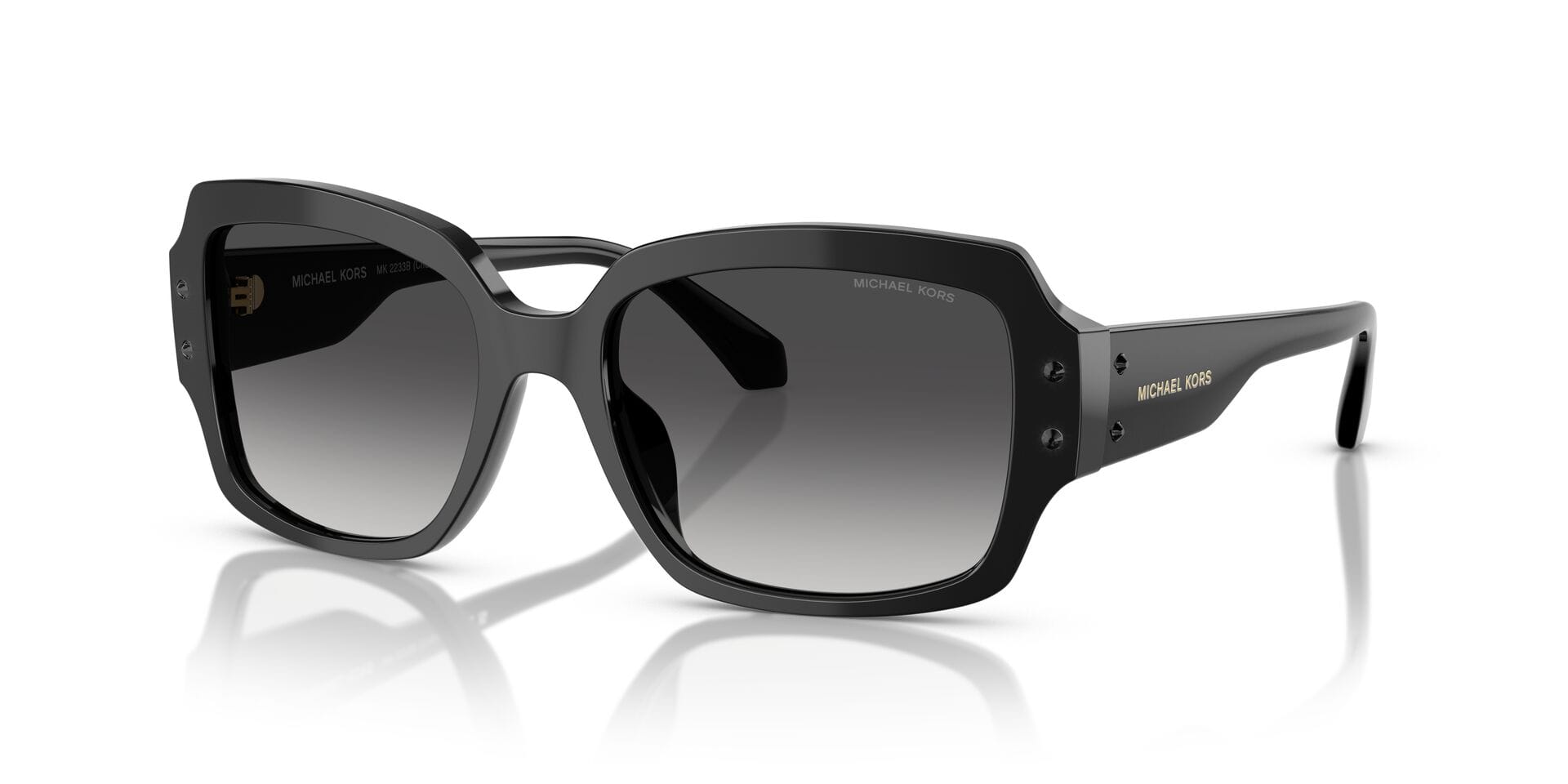 Michael Kors 0MK2233B Sunglass Black Female Full Shell Sunglass — Black frame — view 2